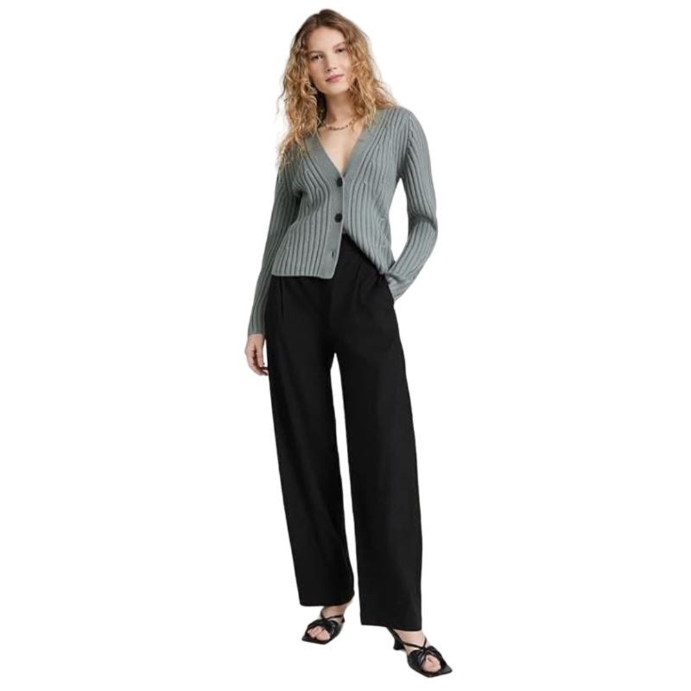 Vince Black Wide-Leg Trousers